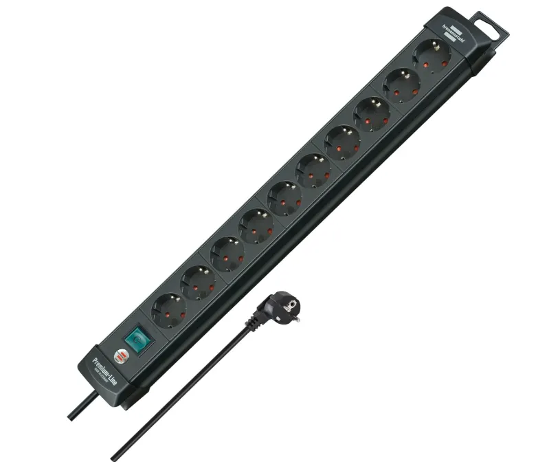 Brennenstuhl Premium-Line Steckdosenleiste 10-Fach (Mehrfachsteckdose mit Schalter und 3m Kabel – 45° Winkel) für 15,49 € inkl. Prime-Versand (statt 21,43 €)