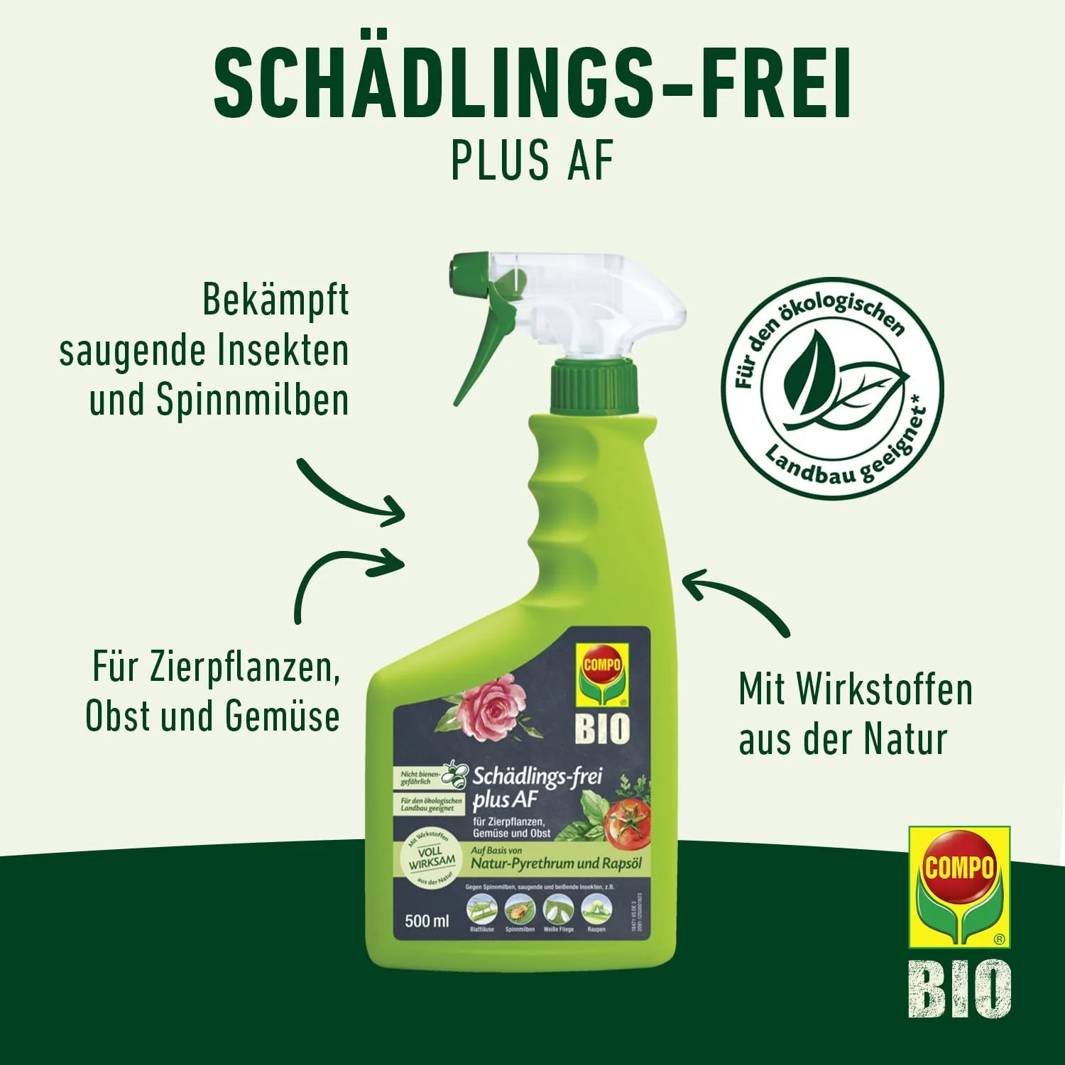 COMPO Schädlings-frei plus AF – Insektizid, 500ml