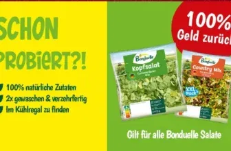 Gratis Testen 🥗 Bonduelle Verpackte Salate - Cashback-Coupons und Angebote