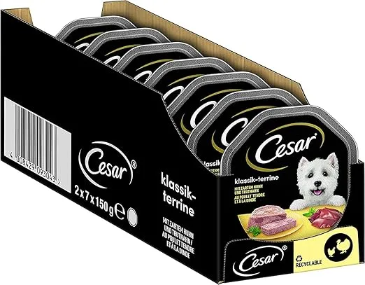 Schnäppchen, Deals Und Rabattcodes Des Tages - Cesar Hundefutter Nassfutter Klassiker Mit Zartem Huhn Und Truthahn