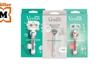 Couponplatz: 50 % Coupon auf Gillette Venus Rasierer bei Müller