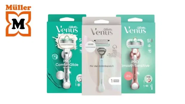 50 % Coupon auf Gillette Venus Rasierer bei Müller - Couponplatz