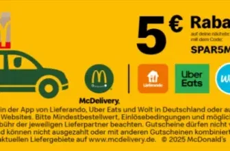 🍟5€ Rabatt ab 10€ bei McDonald's [Lieferando/Uber Eats/Wolt]
