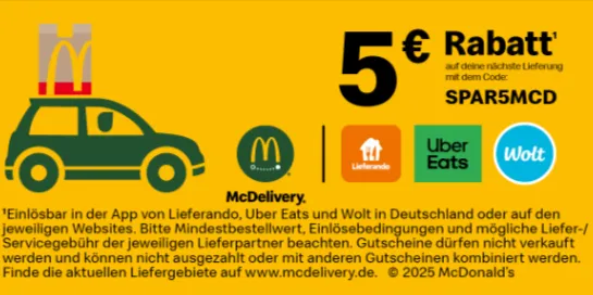 E Rabatt bei McDonalds Online Schnäppchen, Deals Und Rabattcodes Des Tages - E-Rabatt Bei Mcdonald'S Online
