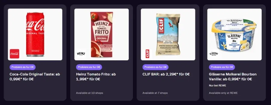 Gratis testen: Coca-Cola, Heinz Tomato Frito & CLIF BAR – Geld zurück sichern [Woolsocks]