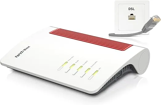 Fritzbox 7690 Wi Fi 7 Dsl Router Mit 5.760 Mbits 5Ghz 1.376 Mbits 24 Ghz Bis Zu 300 Mbits Mit Vdsl Supervectoring Und Adsl2 Wlan Mesh Dect Basis Deutschsprachige Version