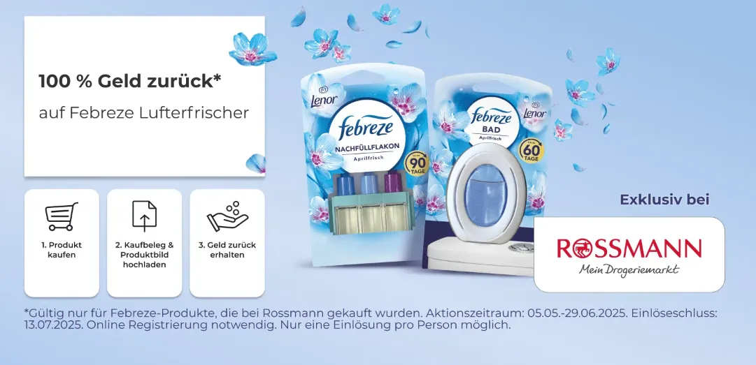 Febreze X Rossman Geld Zurueck