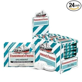 Fisherman's Friend Spearmint grüne Minze und Menthol (zuckerfrei & vegan 24 x 25g) ab 15,20 € inkl. Prime-Versand (statt 25,00 €)