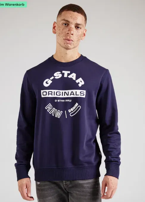 Schnäppchen, Deals Und Rabattcodes Des Tages - G-Star Sweatshirt In Navy