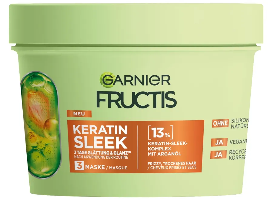 Garnier Fructis Keratin Sleek Maske Mit Arganoel
