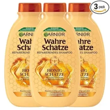 Garnier Wahre Schätze Reparierendes Shampoo Honig (3 x 250 ml) ab 5,24 € inkl. Prime-Versand