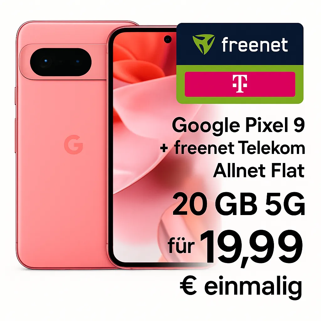 Schnäppchen, Deals Und Rabattcodes Des Tages - Google Pixel 9 Mit Freenet Telekom Allnet-Flat