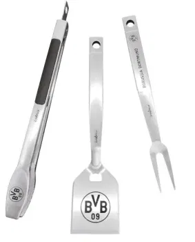 Grillfürst Premium Grillbesteck Set Borussia Dortmund Edition (Grillzange, -Wender und -Gabel) für 15,90 € inkl. Versand (statt 39,90 €)