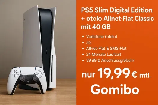 🤯 Gratis PS5 + 40GB otelo Allnet-Flat Classic mit 5G für 19,99€ mtl