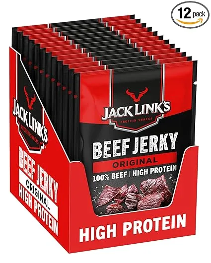 Schnäppchen, Deals Und Rabattcodes Des Tages - Jack Links Beef Jerky Original 12Er Pack 12 X 40G Trockenfleisch Eiweiss Snacks High Protein Snack Für Gym Fitness Outdoor American Food Für Menschen Doerrfleisch Chips Aus Rind Fleisch