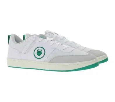 K-Swiss K-Varsity Herren Sneaker (mit IMEVA-Zwischensohle Weiß/Grün Gr. 40-47) für 31,98 € inkl. Versand (statt 52,91 €)