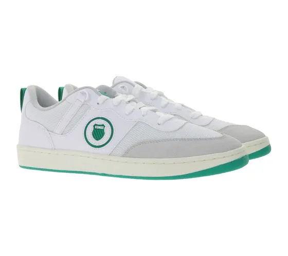 Schnäppchen, Deals Und Rabattcodes Des Tages - K-Swiss K-Varsity Herren Sneaker Mit Imeva Zwischensohle In Weiß Und Grün