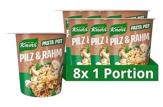 Knorr Pasta Snack Pot Pilz & Rahm (8x 59 g) ab 6,06 € inkl. Prime-Versand (statt 11,92 €)