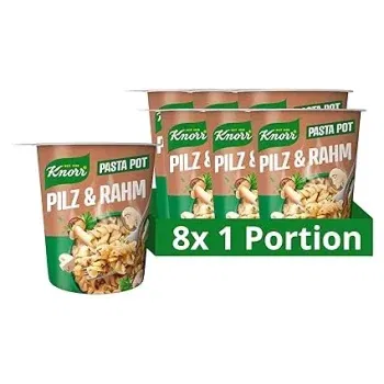 Knorr Pasta Snack Pot Pilz & Rahm (8x 59 g) ab 6,06 € inkl. Prime-Versand (statt 11,92 €)