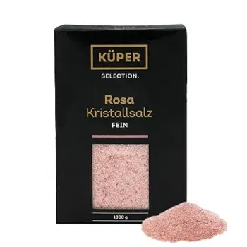 Küper Selection 1000g Kristallsalz rosa fein (Speisesalz zum Würzen und Verfeinern – 100% natürliches Salz) ab 4,49 € inkl. Prime-Versand (statt 6,49 €)