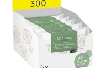 LILLYDOO green Natürliche Feuchttücher (300 Stück (5 x 60)) ab 10,97 € inkl. Prime-Versand (statt 16,25 €)