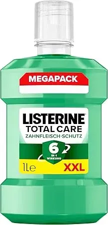 Listerine Total Care Zahnfleisch Schutz 1000 Ml Antibakterielle Mundspuelung Mit Fluorid Fuer Gesundes Zahnfleisch Zahnpflege Mundwasser Reduziert Zahnbelag Mit 6 In 1 Wirkung