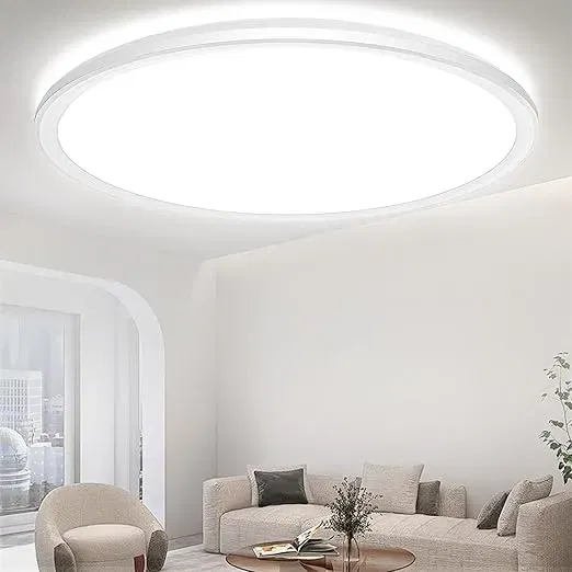 Led Deckenleuchte Flach 4000K Deckenlampe Led Rund Badezimmer Lampe Led Deckenleuchten Ultra Lampe Fuer Wohnzimmer Kueche Badezimmer Flur Schlafzimmer Keller Balkon Weiss 1