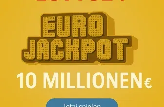 Lotto24 Neukunden: 2 Felder EuroJackpot für 1 € (statt 4,60 €) | aktuell 10 Mio. € im Jackpot