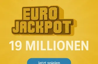 Lotto24 Neukunden: 2 Felder EuroJackpot für 1 € (statt 4,60 €) | aktuell 19 Mio. € im Jackpot
