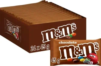 M&M's Schokolinsen Mehrfachpackung mit 24 Beuteln à 45 g und Einzelverpackung