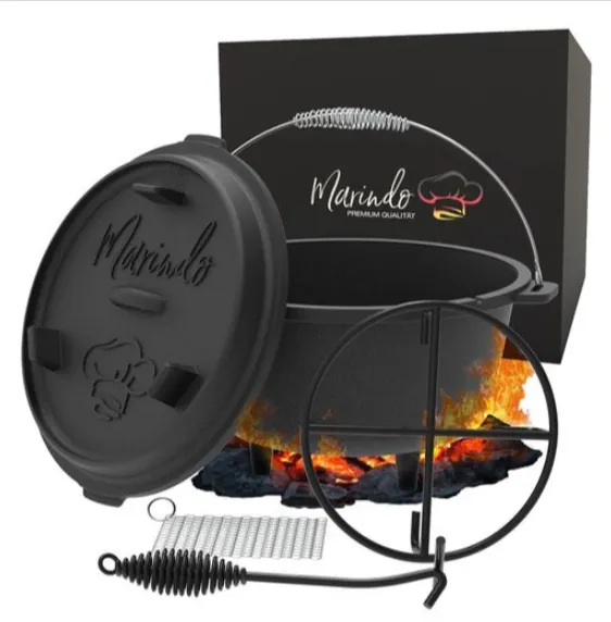 Schnäppchen, Deals Und Rabattcodes Des Tages - Marindo Feuer Topf Aus Gusseisen Set Dutch Oven Inklusive Zubehör Kochkessel