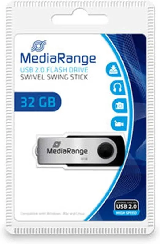 Mediarange Usb Speicherstick 32Gb Schwarz