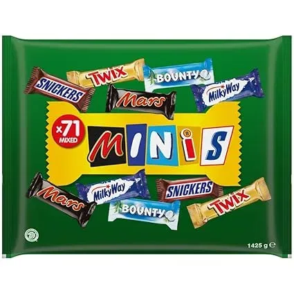Mixed Minis Schokolade Grosspackung Mit 71 Mini Schokoriegel Snacks Mars Snickers Bounty Twix Milky Way Schokoladen Geschenk Suessigkeiten Box 1400G