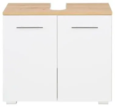 Mömax Waschbeckenunterschrank in Weiß/Eichefarben für 58,86 € inkl. Versand (42,91 € bei Abholung) (statt 117,99 €)