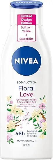 Nivea Floral Love Body Lotion Limited Edition Feuchtigkeitsspendende Koerpercreme Mit Duft Nach Orientalischen Blumen Hautcreme Spendet 48H Intensive Feuchtigkeit 250 Ml