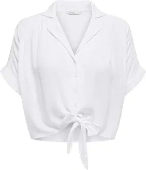 ONLY Damen Bluse verkürzt Halbarm 15281497 ab 12,33 € inkl. Prime-Versand (statt 22,54 €)