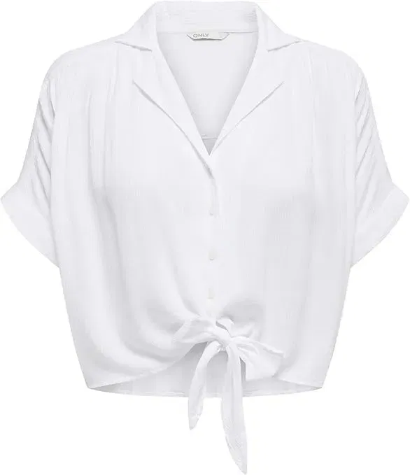 Schnäppchen, Deals Und Rabattcodes Des Tages: Damen Bluse Mit Verkürzten Ärmeln, Knoten-Detail Und Elegantem Design