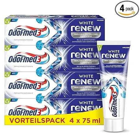 Odol med3 White reNEW Zahnpasta bis zu 3x effektiveres Entfernen von Verfaerbungen Bildung eines Schutzschilds fuer langanhaltend weisse Zaehne Schnäppchen, Deals Und Rabattcodes Des Tages - Odol Med3 White Renew Zahnpasta