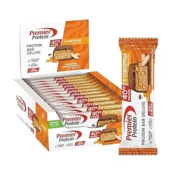 Premier Protein - Protein Bar Deluxe 40% - Chocolate Peanut Butter 12er Pack (12x50g) ab 12,44 € inkl. Prime-Versand