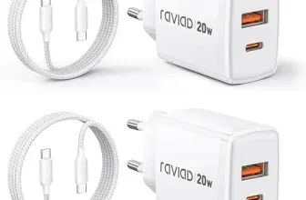 RAVIAD 20W USB C Ladegerät 2-Pack [USBC + USBA] für 7,19€ inkl. Prime-Versand (statt 17,99 €)