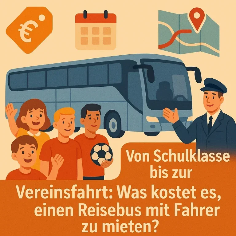 Von Schulklasse bis zur Vereinsfahrt: Was kostet es, einen Reisebus mit Fahrer zu mieten?