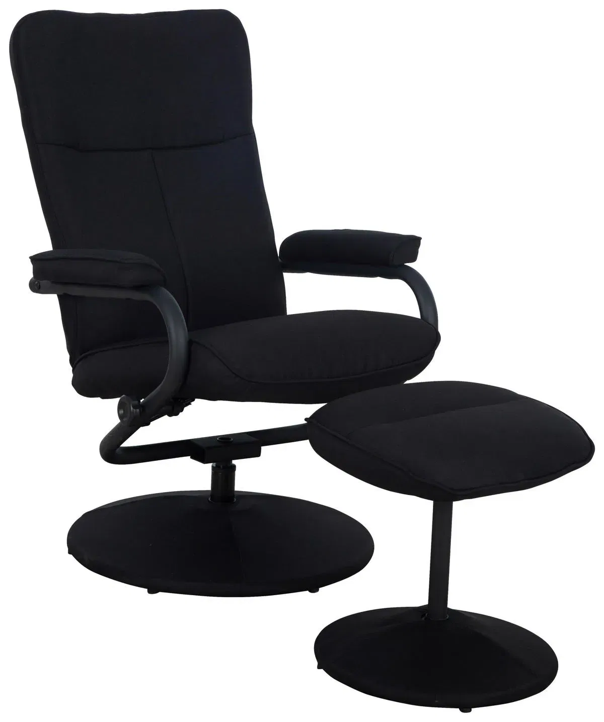 Relaxsesselset Leinenoptik Hocker