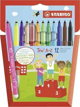 STABILO – Filzstift – Trio A-Z (12er Pack – mit 12 verschiedenen Farben) für 2,08 € inkl. Prime-Versand (statt 4,25 €)