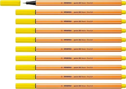 STABILO – Fineliner Neonfarbe leuchtfarbengelb (10er Pack) für 2,27 € inkl. Prime-Versand (statt 8,50 €)