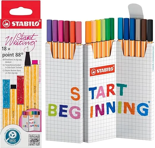 Schnäppchen, Deals Und Rabattcodes Des Tages: Stabilo Fineliner Point 88 18Er Zick-Zack Tischset 18 Farben