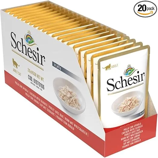Schnäppchen, Deals Und Rabattcodes Des Tages - Schesir Cat Jelly Hühnerfilet Mit Wolfsbarsch Katzenfutter Nass In Gelee