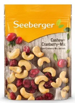 Seeberger Cashew-Cranberry-Mix (12x150 g) für 29,99 € inkl. Prime-Versand - Angebot statt 45,48 €