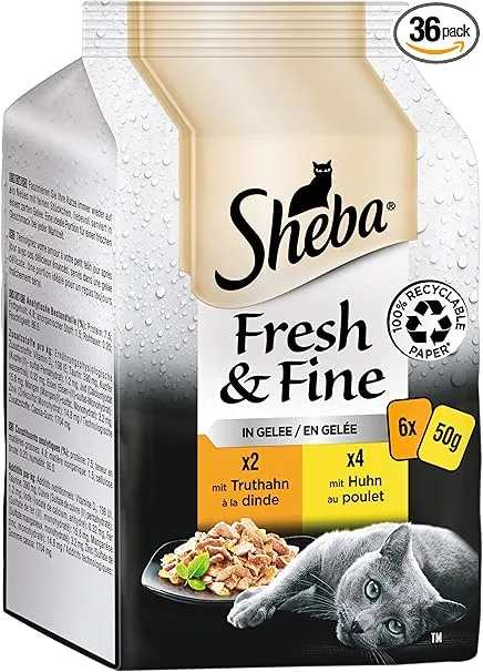 Schnäppchen, Deals Und Rabattcodes Des Tages - Sheba Fresh Fine In Gelee Hochwertiges Katzen-Nassfutter Huhn Und Truthahn