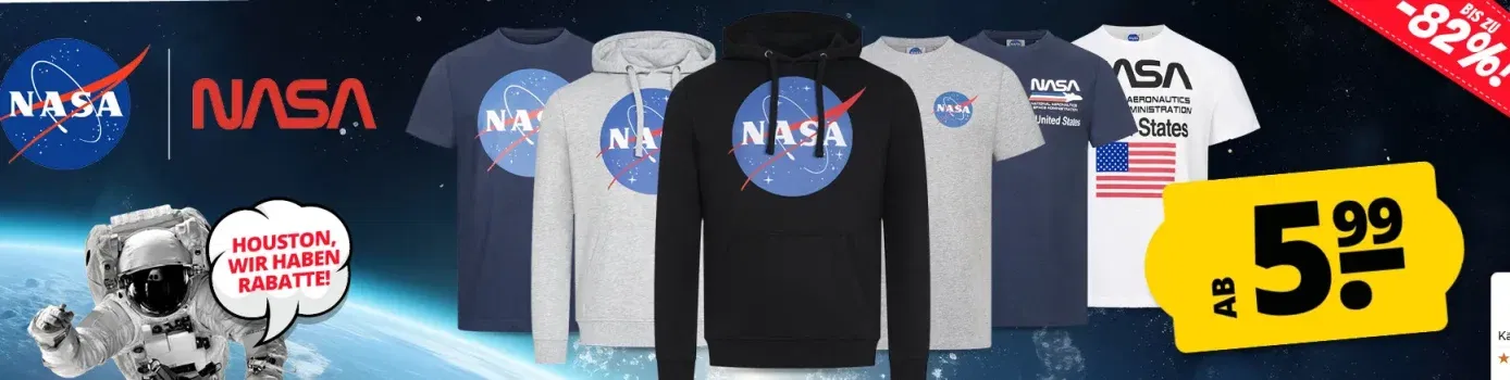 SportSpar Nasa Sale: T-Shirts ab 5,99 € zzgl. Versand