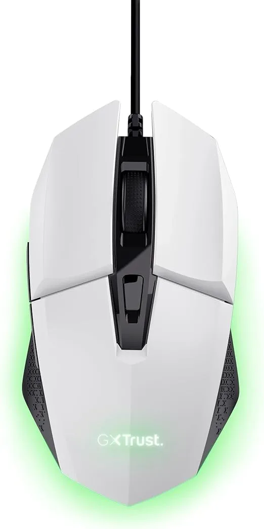 Trust Gaming Gxt 109W Felox Gaming Maus Mit 6 Programmierbare Tasten Mehrfarbige Led Beleuchtung 200 6400 Dpi Usb Kabel 150 Cm Pc Maus Mit Integrierte Software Fuer Computerlaptop Weiss
